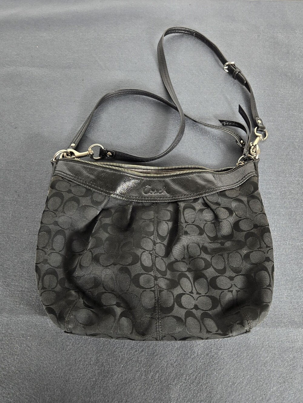 Coach Y2k Black Pebbled Leather Shoulder Bag